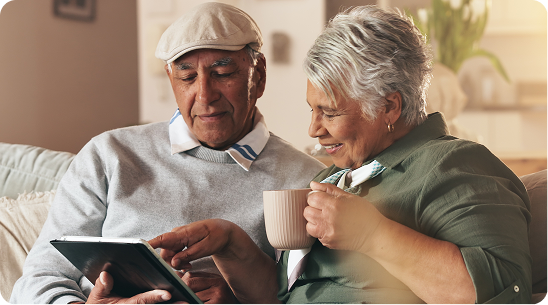 Senior signing up for medicare advantage